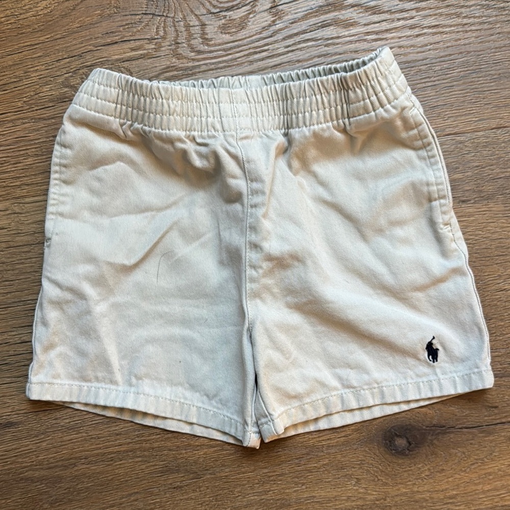 Ralph Lauren Cream Elastic Waist Shorts